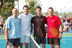 Tim Henman with Davis Cup players
